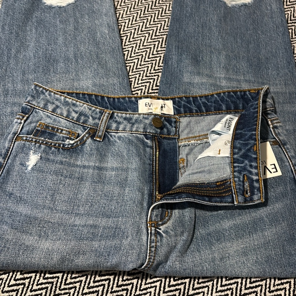 EVIDNT Malibu Medium Wash Distressed Girlfriend Jeans | Sz 27 - Picture 6 of 11